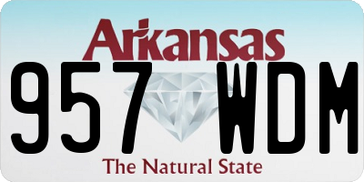AR license plate 957WDM