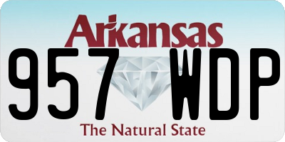 AR license plate 957WDP