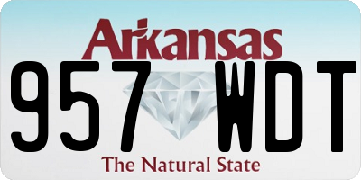 AR license plate 957WDT