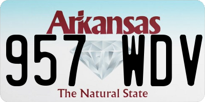 AR license plate 957WDV