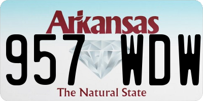AR license plate 957WDW