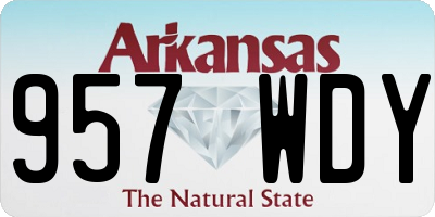 AR license plate 957WDY