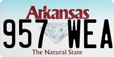 AR license plate 957WEA