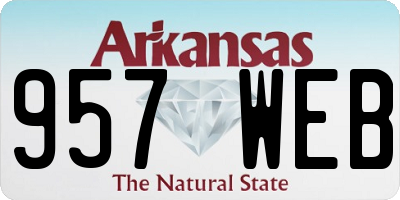 AR license plate 957WEB