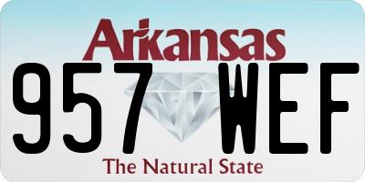AR license plate 957WEF