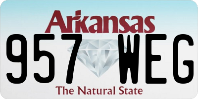 AR license plate 957WEG