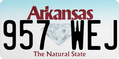 AR license plate 957WEJ