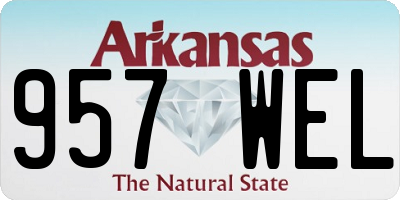 AR license plate 957WEL