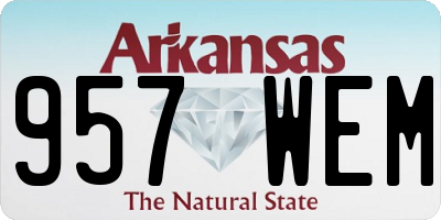AR license plate 957WEM