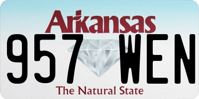 AR license plate 957WEN