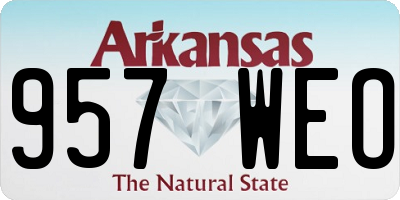 AR license plate 957WEO