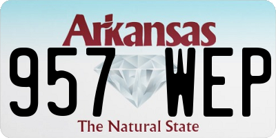 AR license plate 957WEP