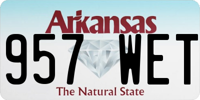 AR license plate 957WET
