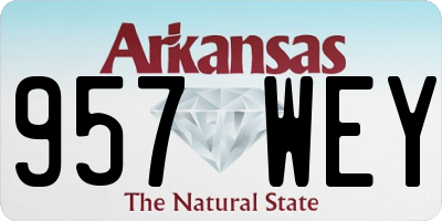 AR license plate 957WEY