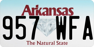 AR license plate 957WFA