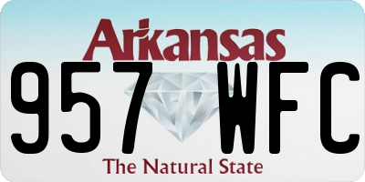 AR license plate 957WFC
