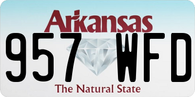 AR license plate 957WFD
