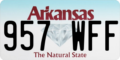AR license plate 957WFF