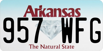 AR license plate 957WFG