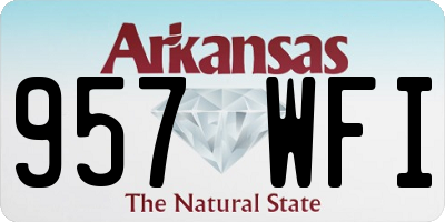 AR license plate 957WFI