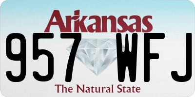 AR license plate 957WFJ
