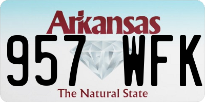 AR license plate 957WFK
