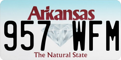 AR license plate 957WFM