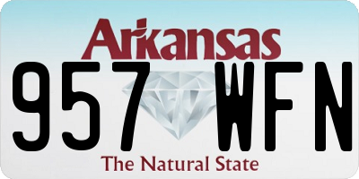 AR license plate 957WFN