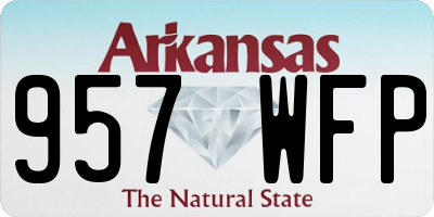 AR license plate 957WFP