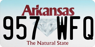 AR license plate 957WFQ