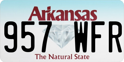 AR license plate 957WFR