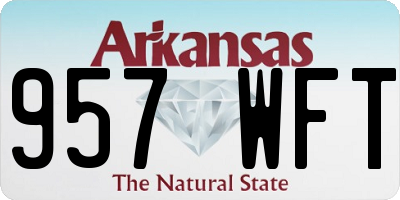 AR license plate 957WFT