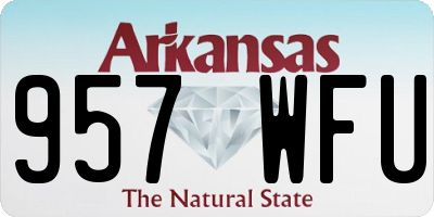 AR license plate 957WFU