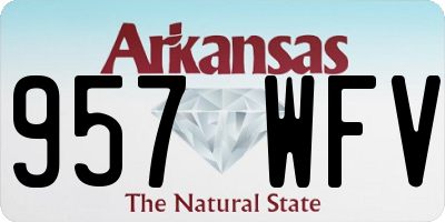 AR license plate 957WFV