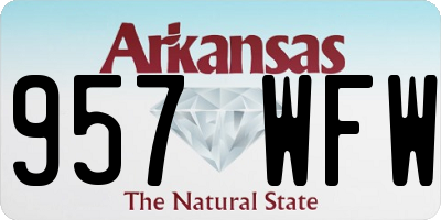AR license plate 957WFW