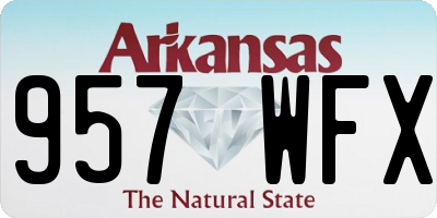 AR license plate 957WFX