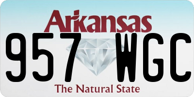 AR license plate 957WGC
