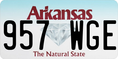 AR license plate 957WGE