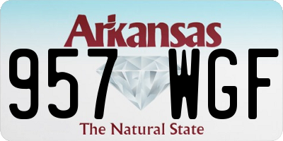 AR license plate 957WGF