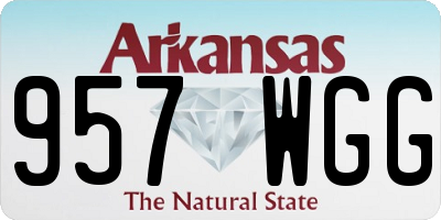 AR license plate 957WGG