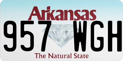 AR license plate 957WGH