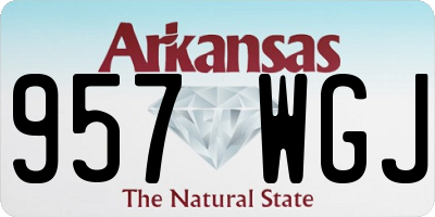 AR license plate 957WGJ