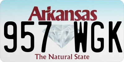 AR license plate 957WGK
