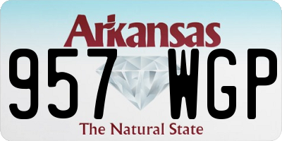 AR license plate 957WGP