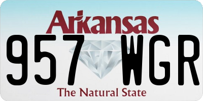 AR license plate 957WGR