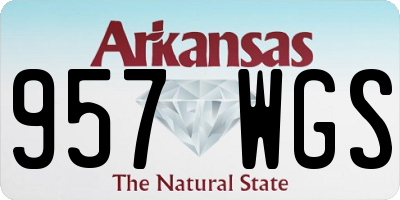 AR license plate 957WGS