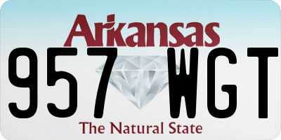 AR license plate 957WGT
