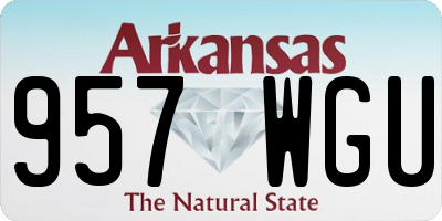 AR license plate 957WGU