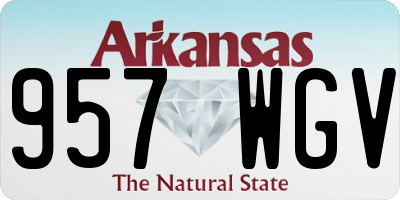 AR license plate 957WGV