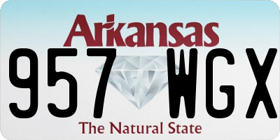 AR license plate 957WGX